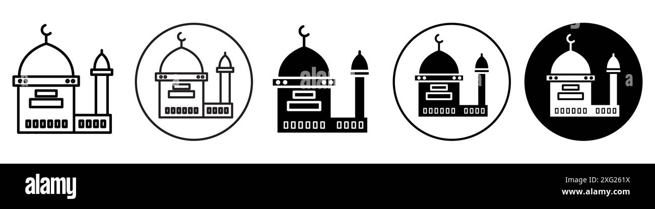 Islamic Mosque Icon vector set collection for web vector set collection ...