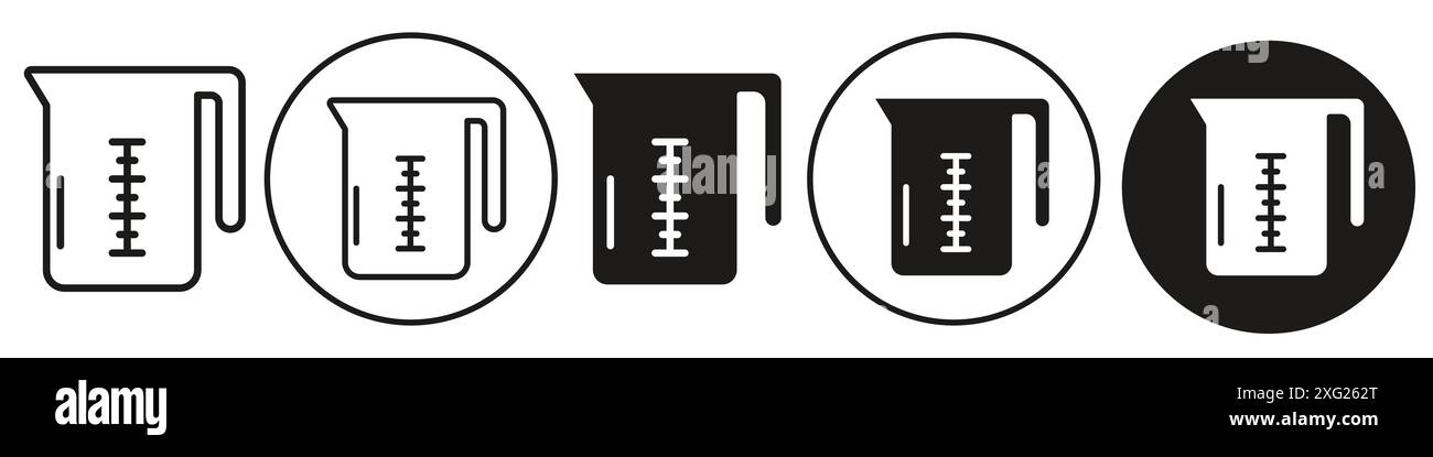 Measuring Cup Icon vector set collection for web vector set collection for app ui Stock Vector