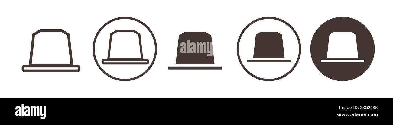 Nespresso Icon vector set collection for web vector set collection for app ui Stock Vector