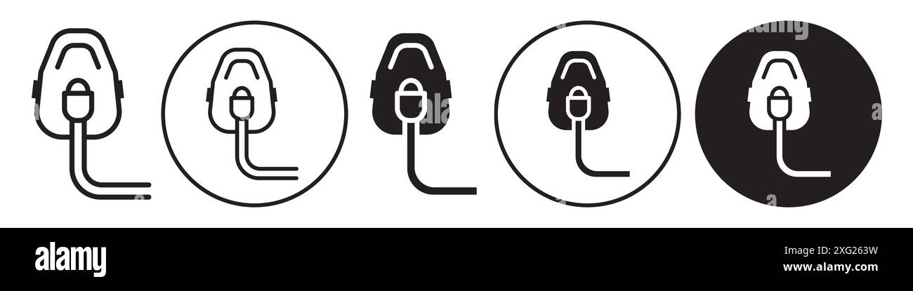 Oxygen Mask Icon vector set collection for web vector set collection for app ui Stock Vector