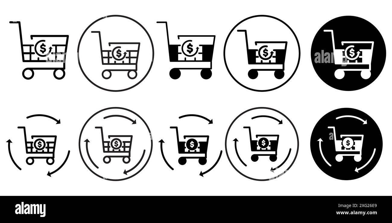 Purchase History Icon vector set collection for web vector set collection for app ui Stock Vector