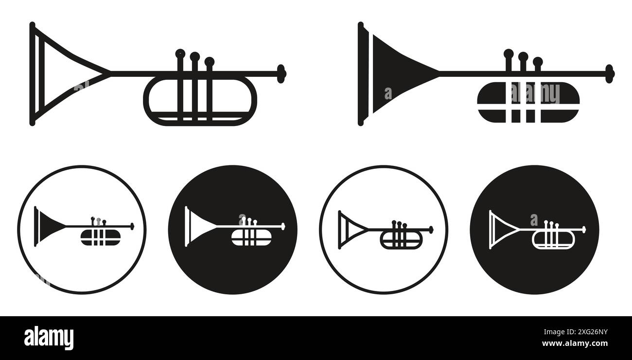 Trumpet icon vector set collection for web vector set collection for ...