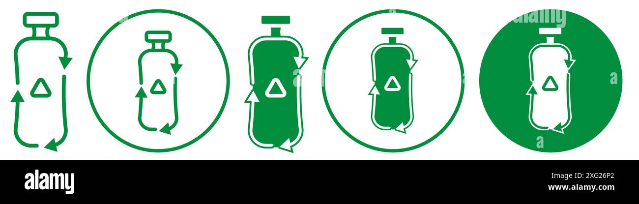 Recycle Bottle Icon vector set collection for web vector set collection for app ui Stock Vector