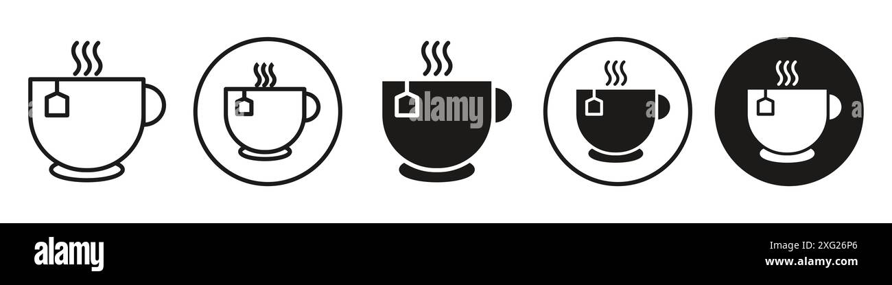 Tea Cup Icon vector set collection for web vector set collection for app ui Stock Vector
