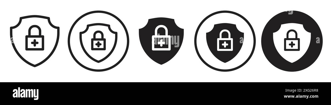 security Icon vector set collection for web vector set collection for app ui Stock Vector