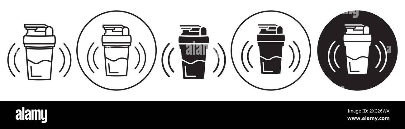 Shaker Cup Icon vector set collection for web vector set collection for app ui Stock Vector