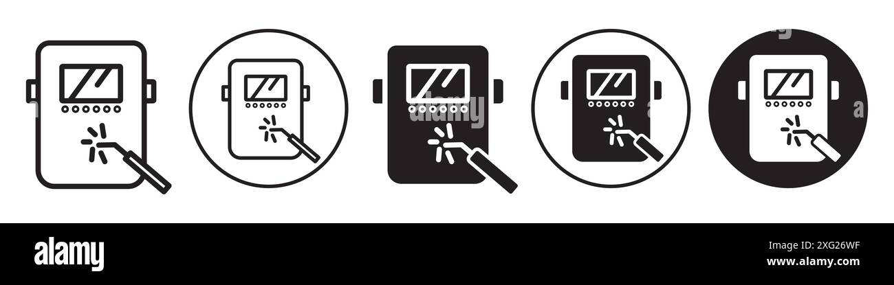 Weldiing Icon vector set collection for web vector set collection for app ui Stock Vector
