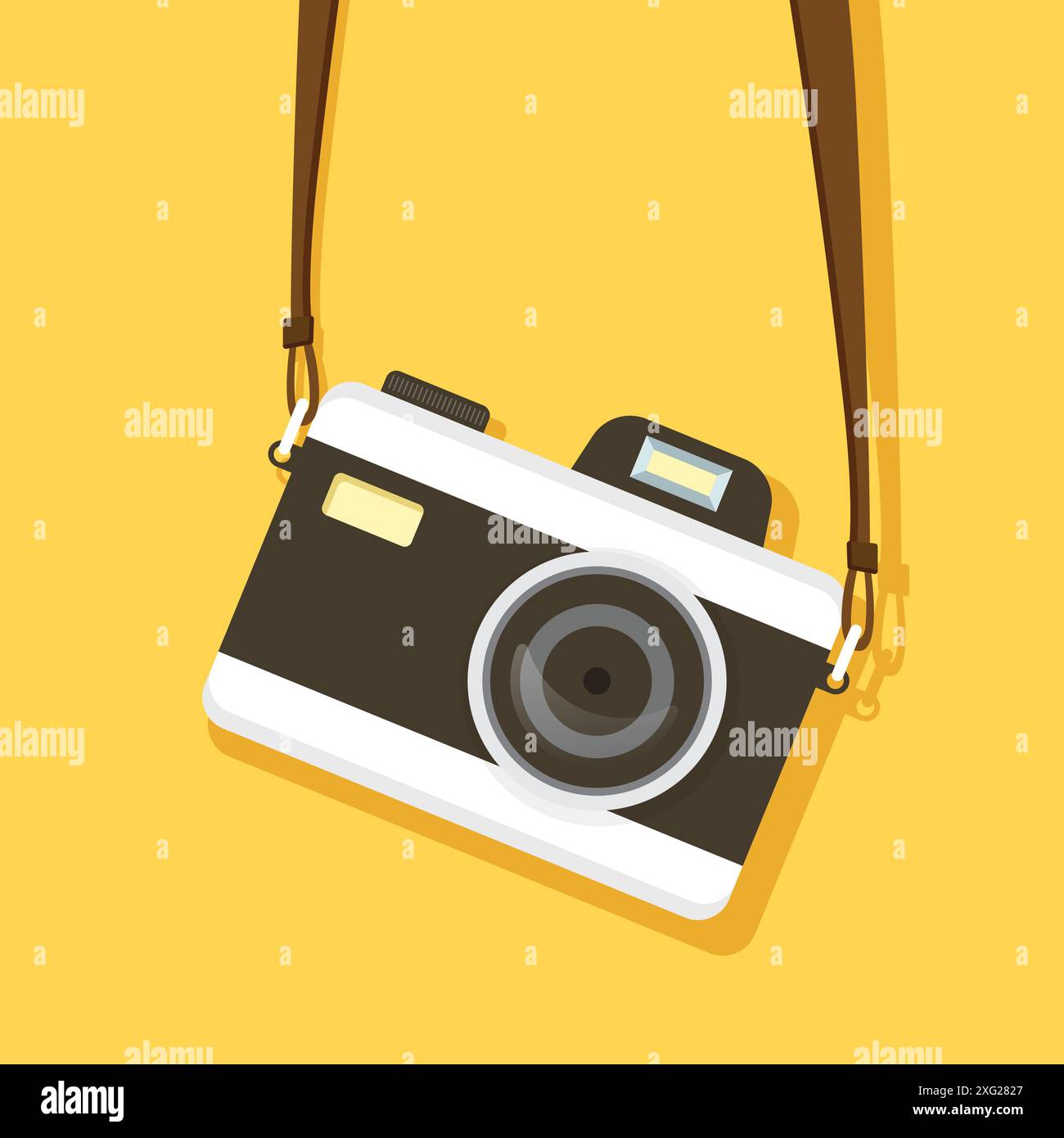 Camera icon in flat style. Photography vector illustration on isolated ...