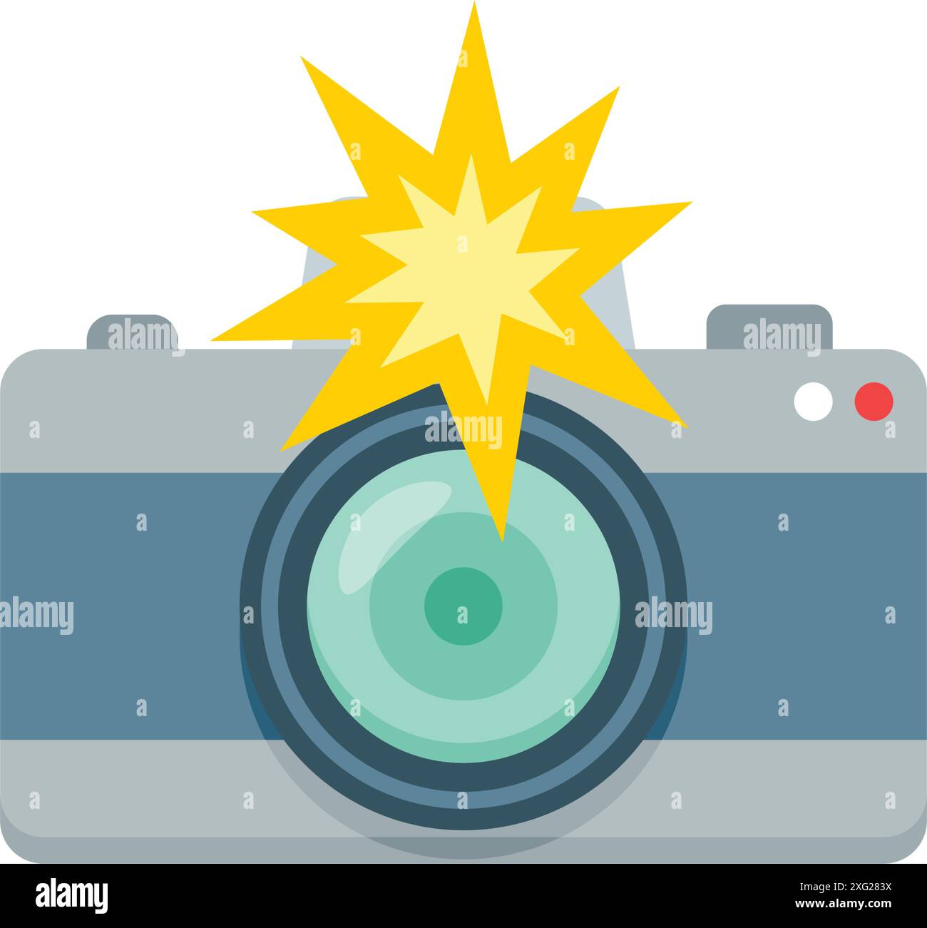 Camera icon in flat style. Photography vector illustration on isolated ...