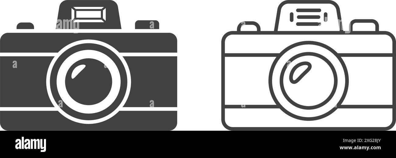 Camera icon in flat style. Photography vector illustration on isolated ...