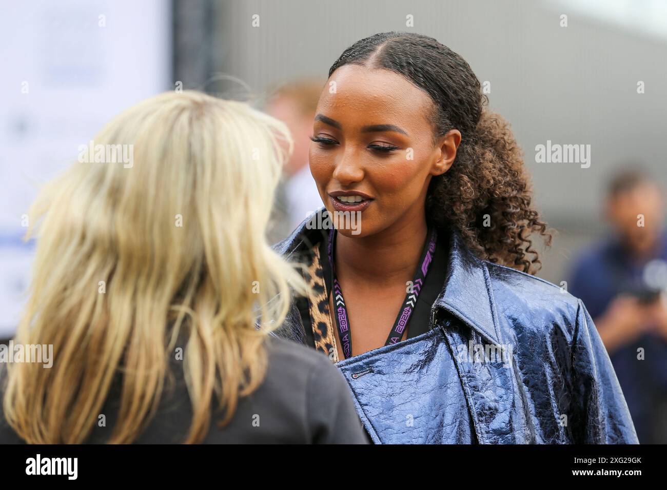 Silverstone, UK. 05th July, 2024. Sky Presenter Naomi Schiff during the ...