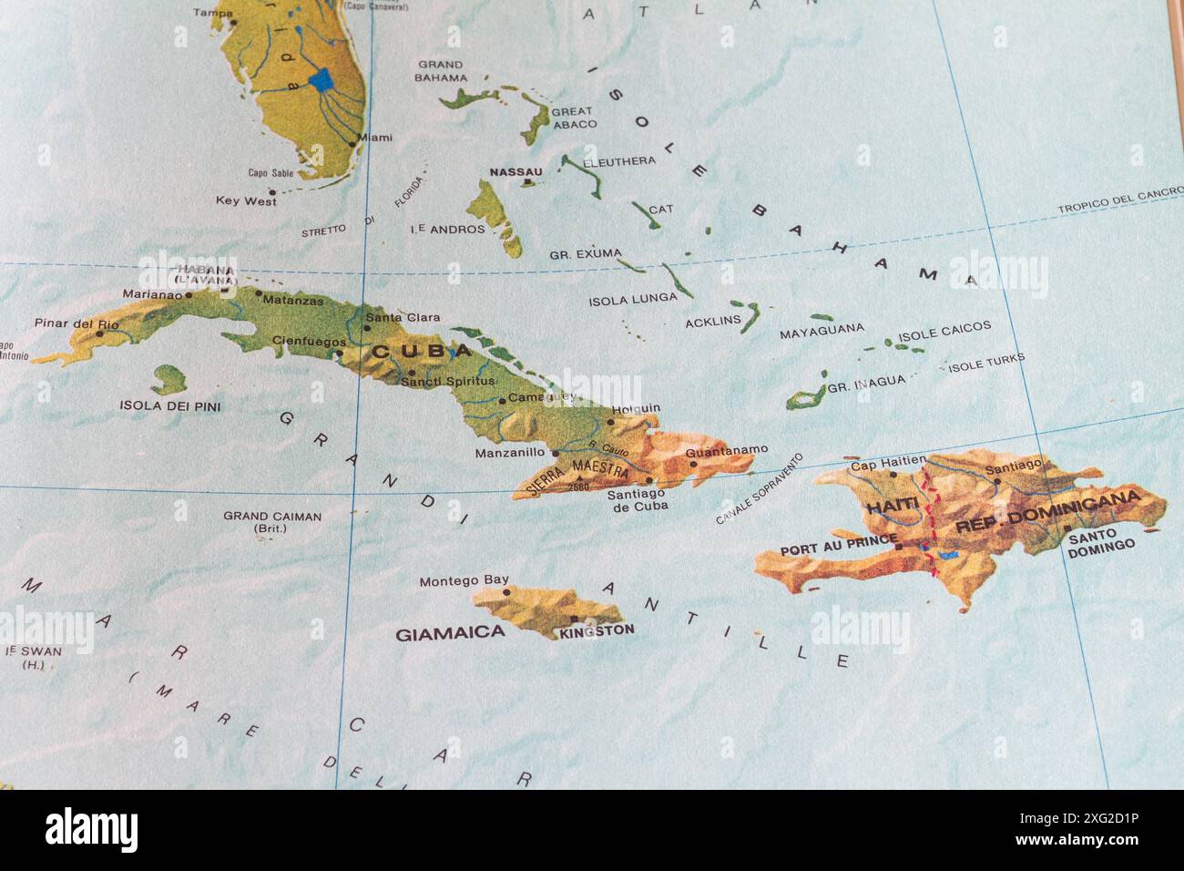 Map of Florida USA Cuba Haiti - Map Of Florida Usa Cuba Haiti Etc 2XG2D1P 