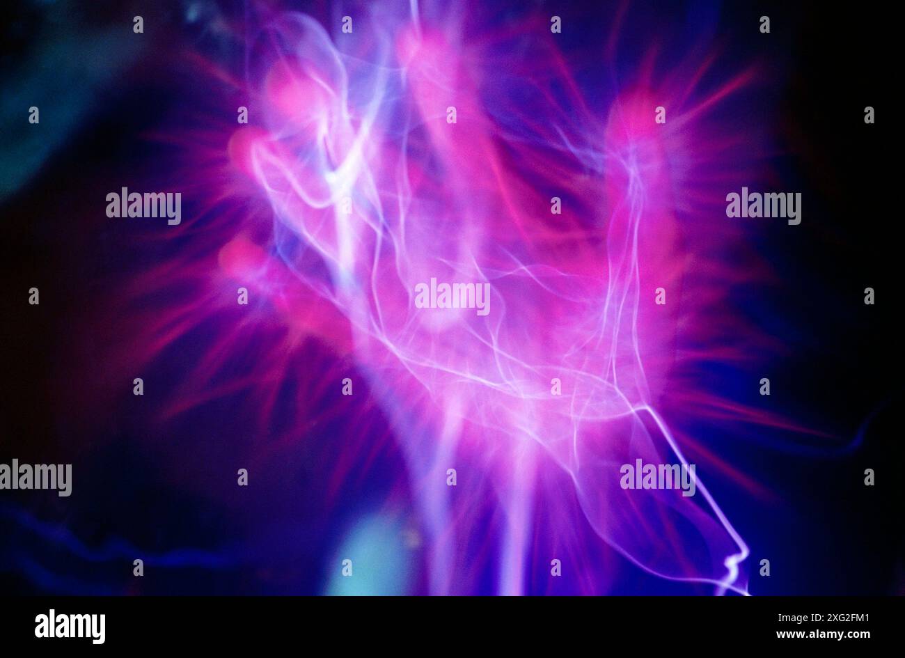 Static electricity discharges in a plasma globe. Miramon Kutxaespacio ...