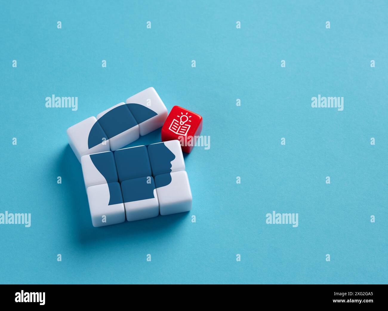 Literacy, intellect and reading. Education and creativity. Stock Photo