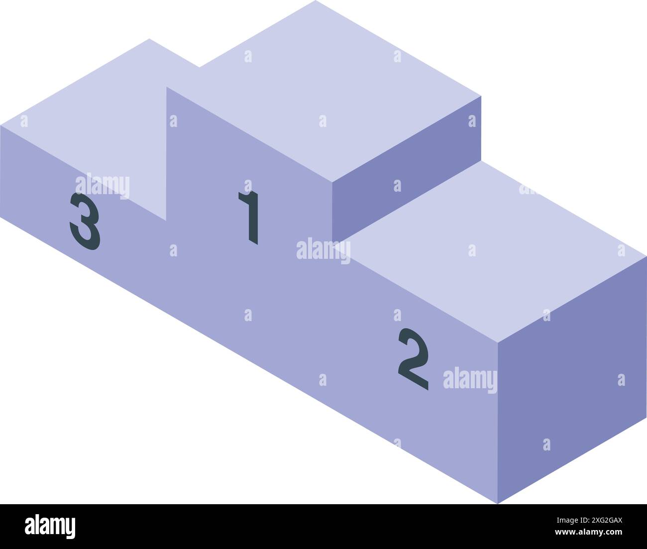 Empty winners podium for first second and third place isometric ...