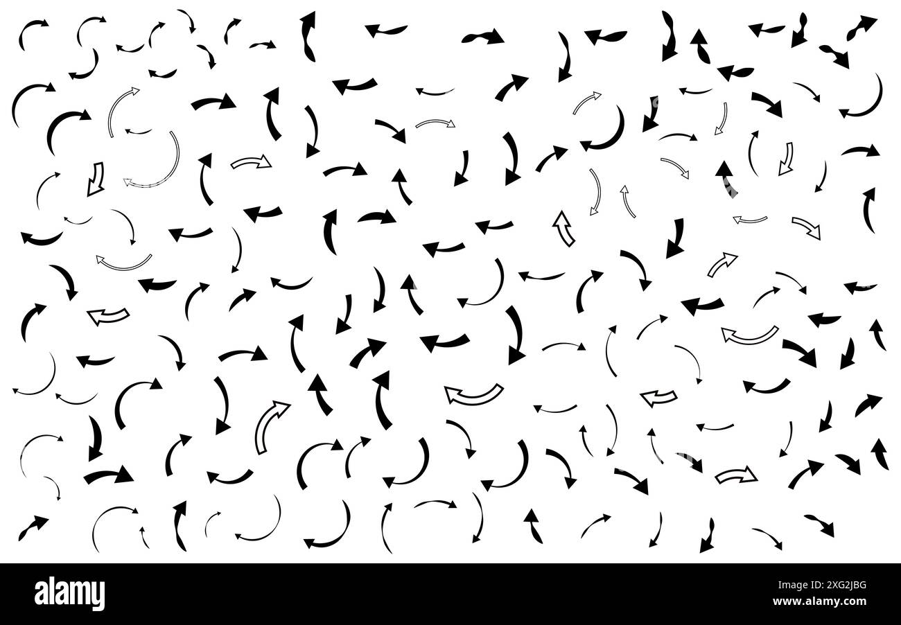 Hand drawn arrow icons doodle design elements Stock Vector Image & Art ...