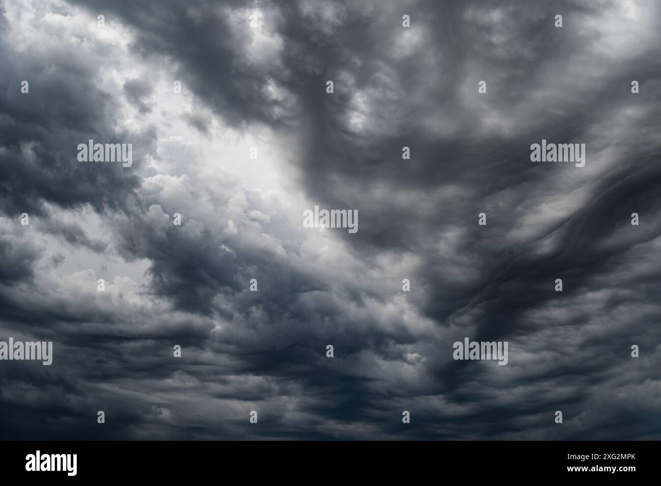Dark storm clouds before rain. Stock Photo