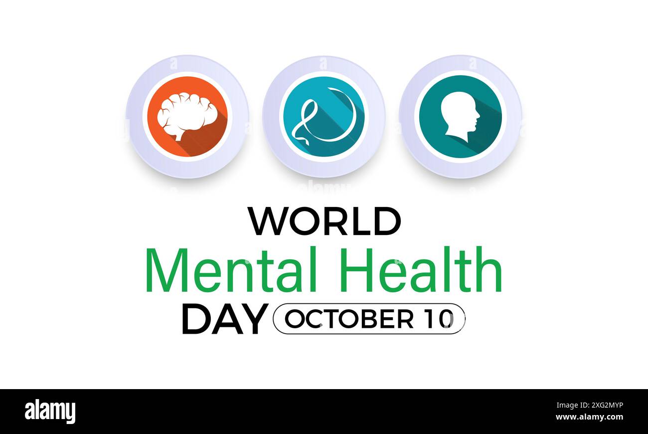 world mental health day observed on october 10. Health Care concept ...