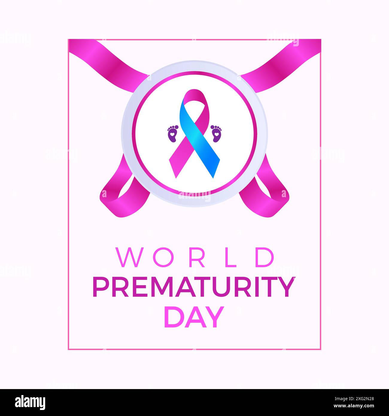 world prematurity day in september. Health Care concept Greeting card, poster, Ribbon, banner