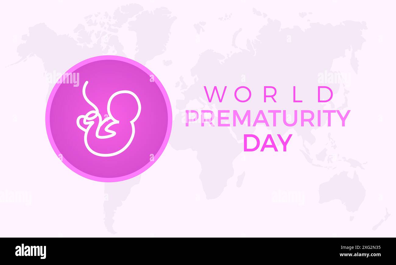 world prematurity day in september. Health Care concept Greeting card, poster, Ribbon, banner