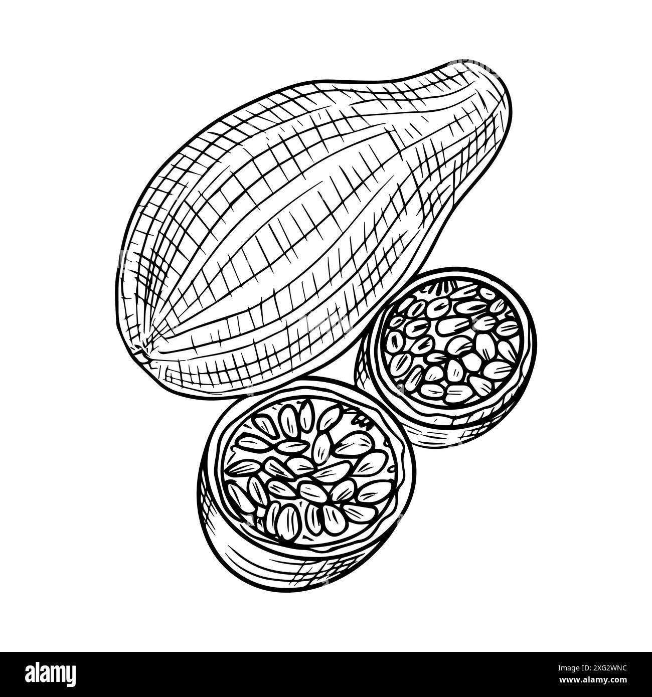 Passion fruit Black and White Stock Photos &amp; Images - Alamy