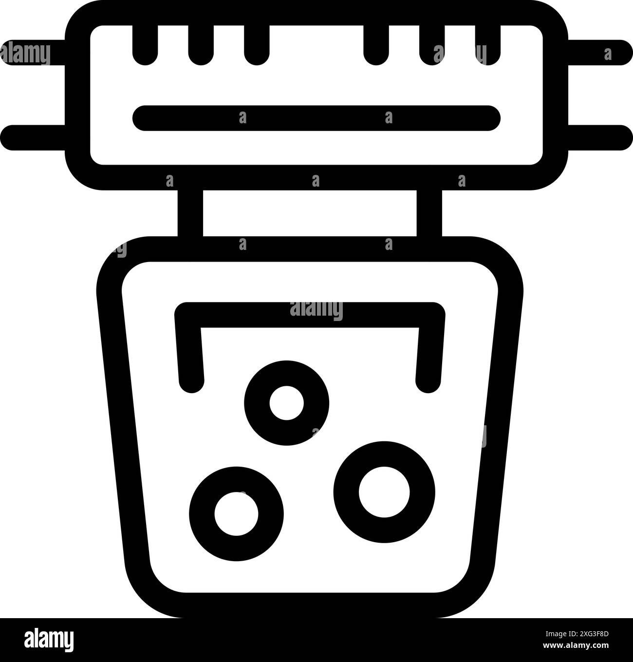 Line icon of a surgical lamp, representing medical equipment used in ...