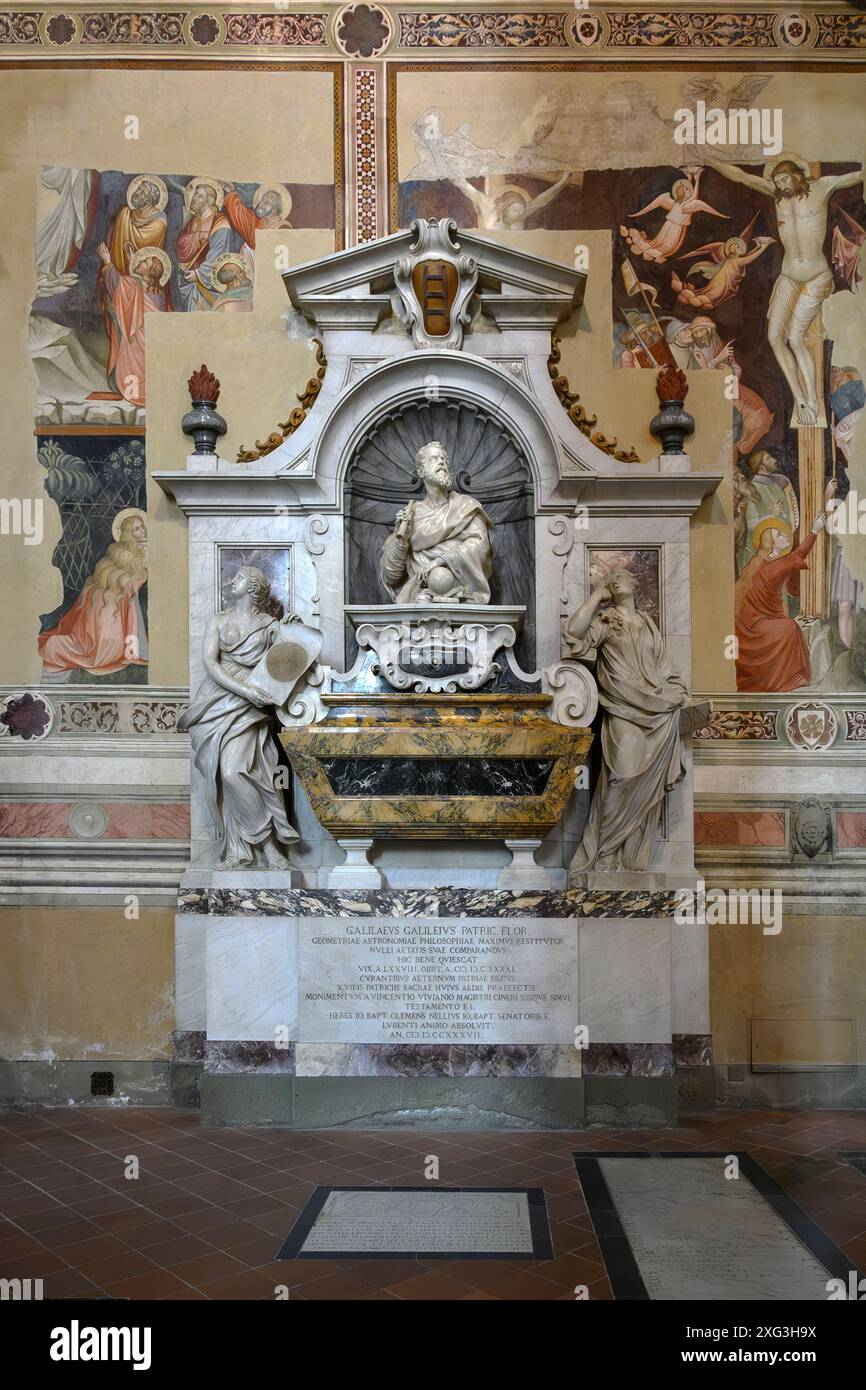 Tomb of galileo galilei by giovanni battista foggini hi-res stock