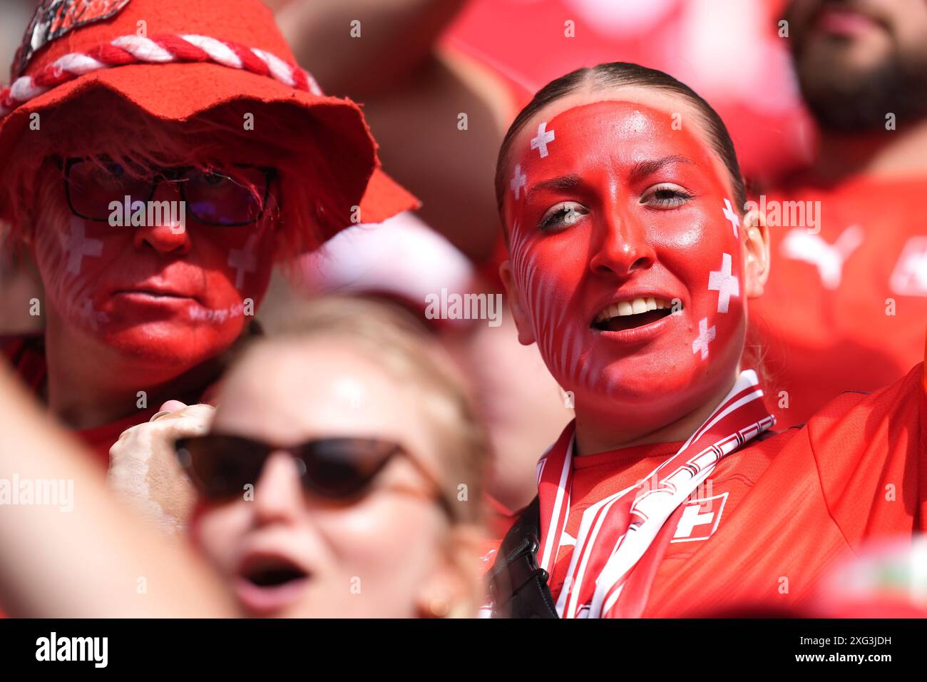 Jul With Fans Switzerland fans ahead of the UEFA Euro 2024, quarter-final match at ...