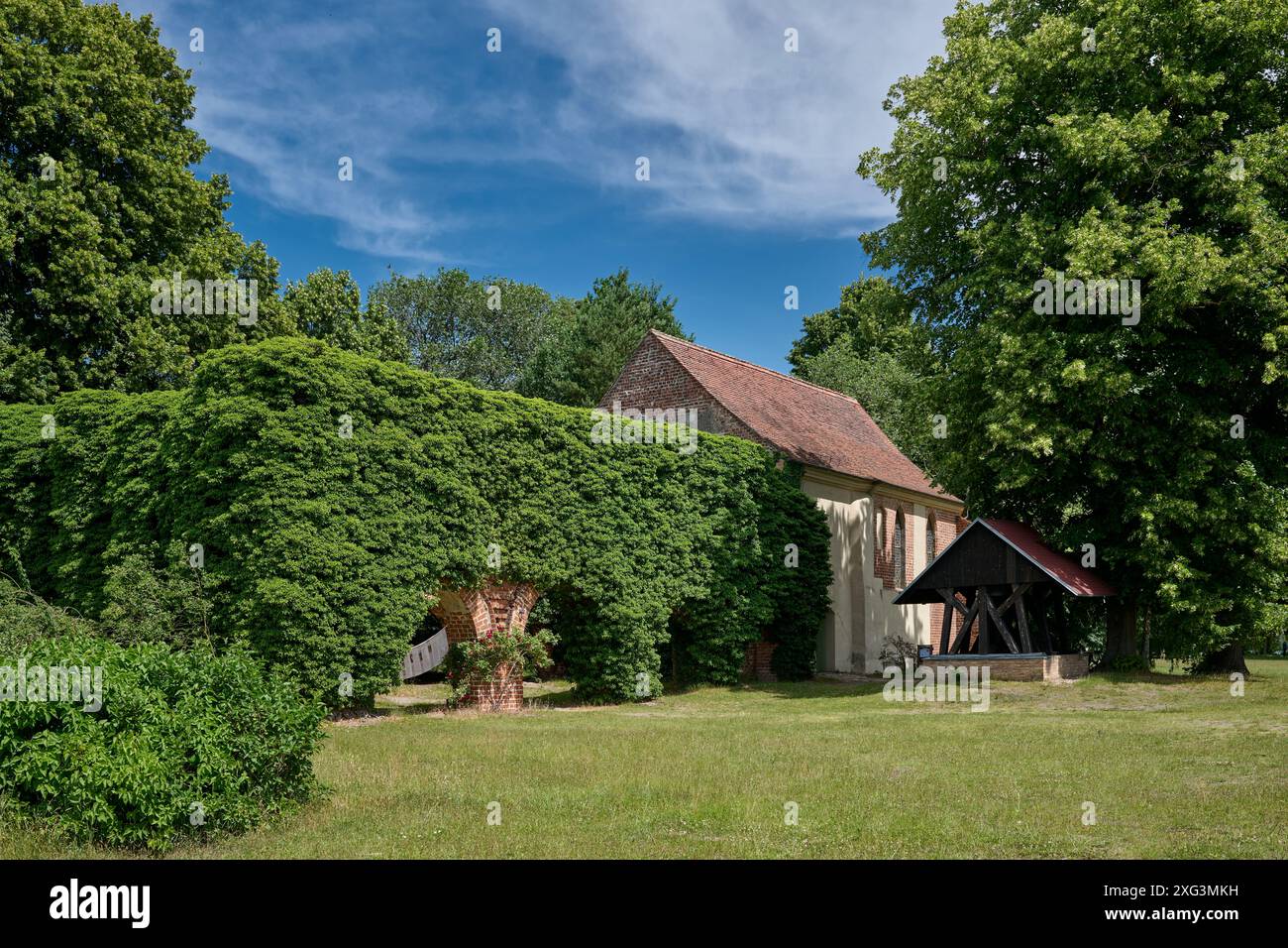 Ruins of the Cistercian monastery of Himmelpfort, Christmas House Himmelpfort, Uckermark, Brandenburg, Germany, Europe Stock Photo