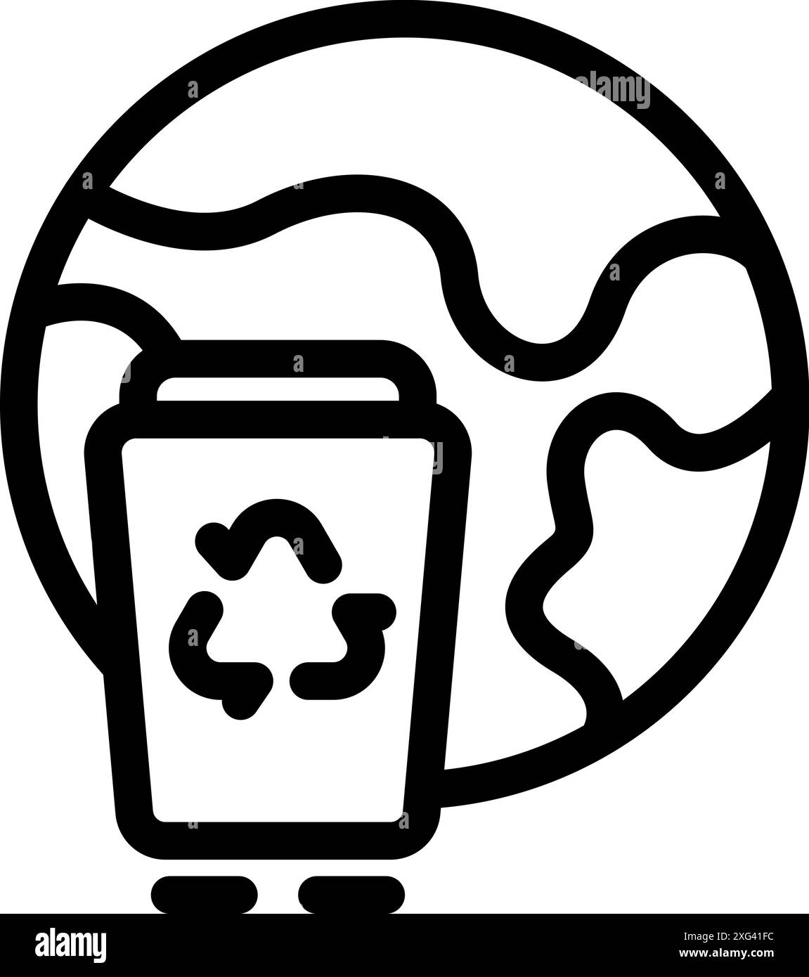 Recycle bin showing recycling symbol Stock Vector Images - Alamy