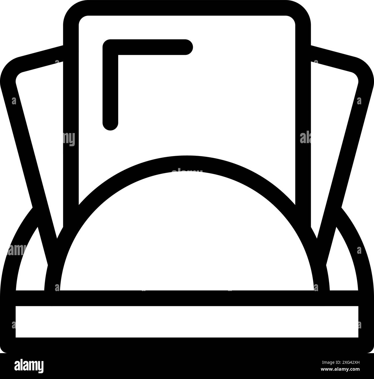 Line icon of a card holder presenting playing cards for a new game ...