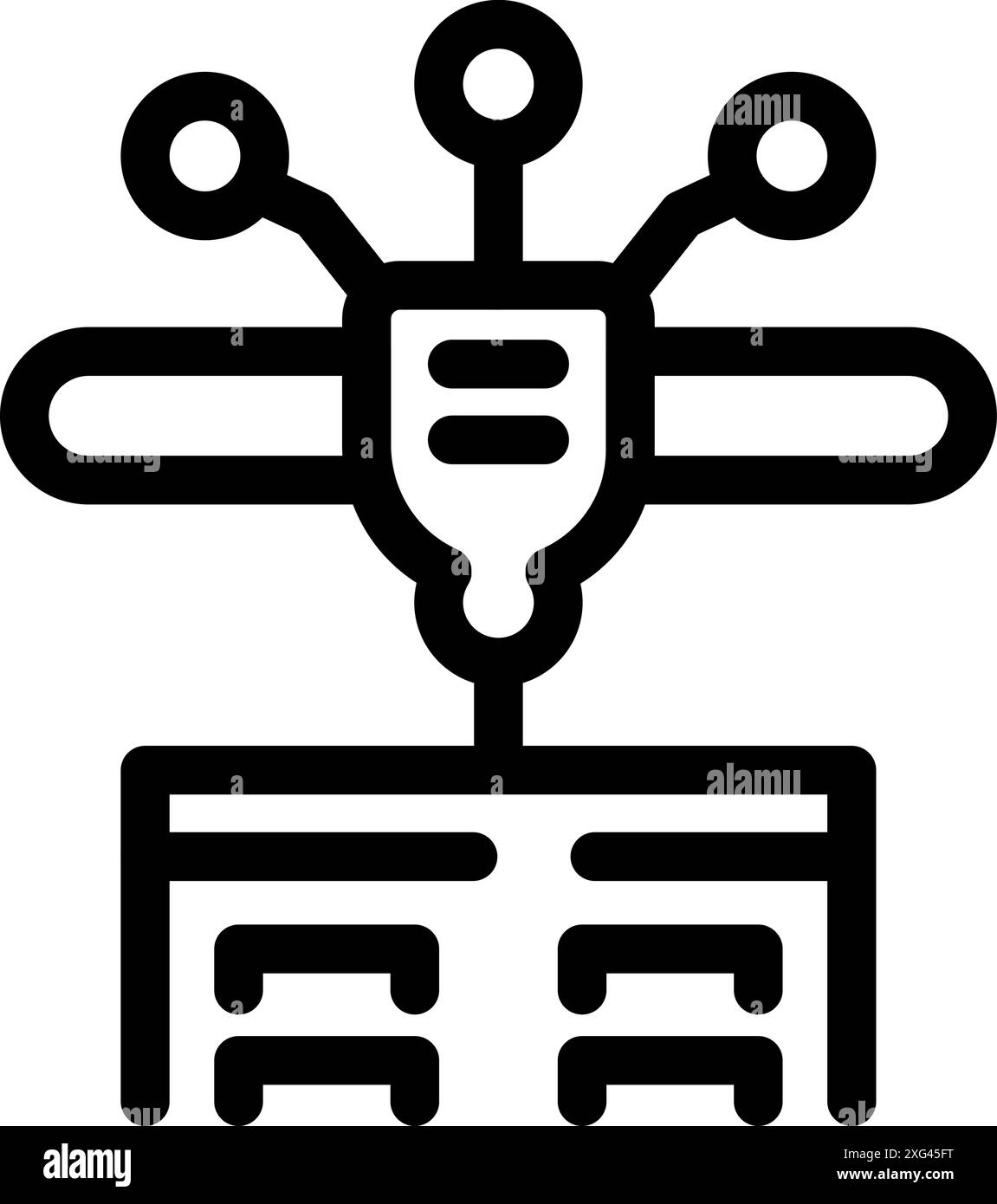 3d printing machine is creating an object from a digital model Stock ...