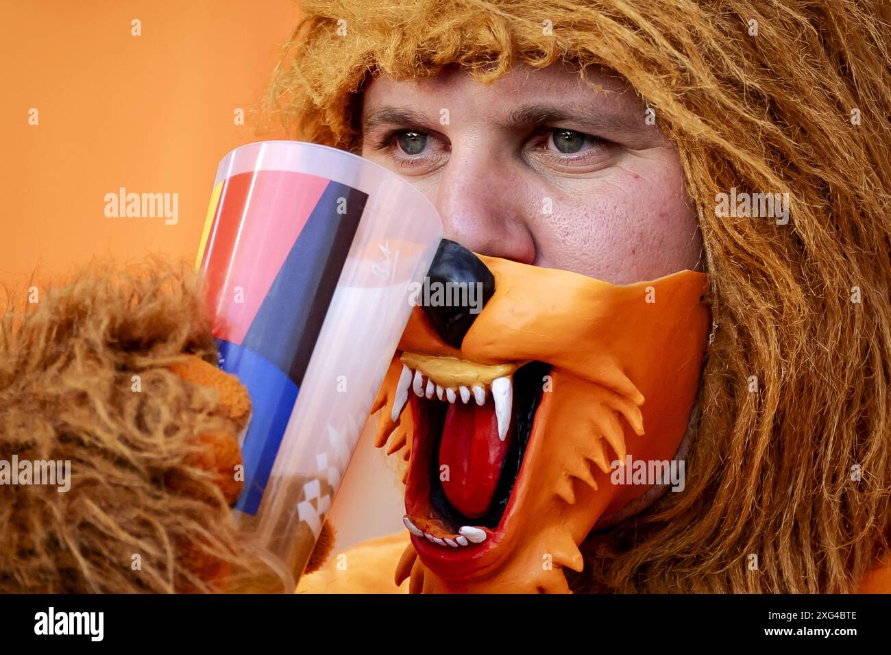 BERLIN - Fans during the UEFA EURO 2024 quarter-final match between the Netherlands and Turkey at the Olympiastadion on July 6, 2024 in Berlin, Germany. ANP KOEN VAN WEEL Stock Photo