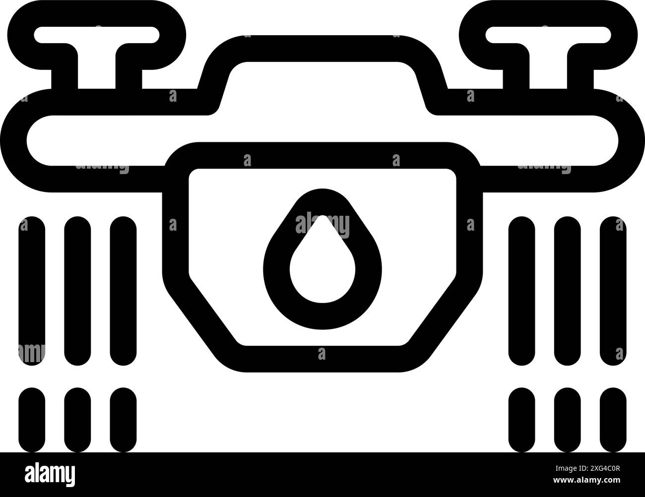 Spraying pesticide on a field Stock Vector Images - Alamy
