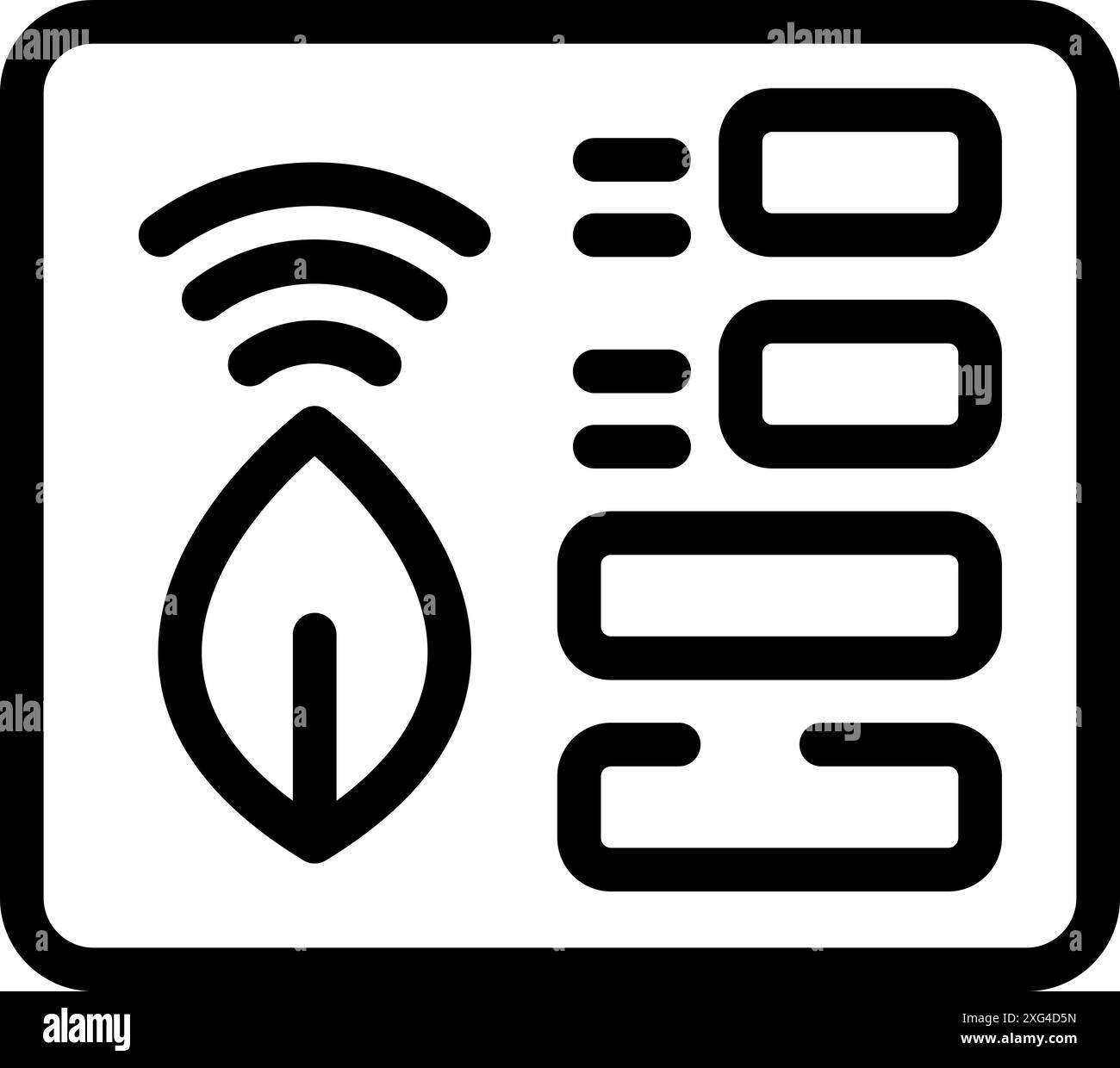 Icon of a smart device managing temperature with wifi and showing ...