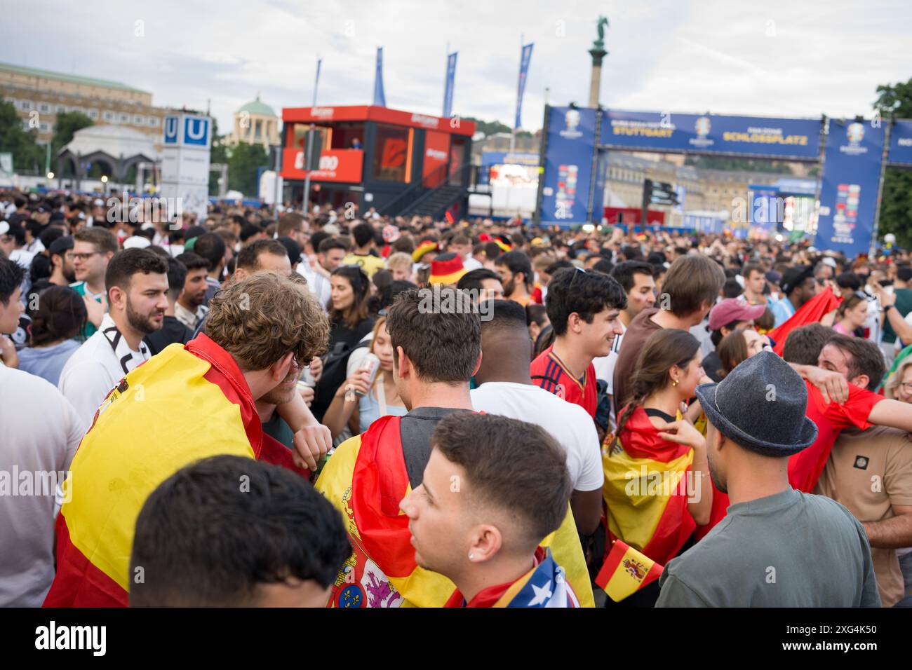 A large number of football fans at the European Football Championship ...