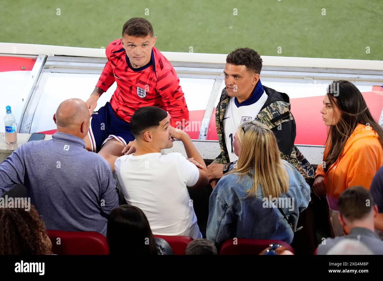 England's Kieran Trippier (left) with friends and family after the UEFA ...