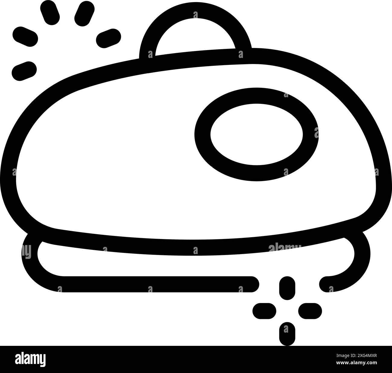 Submarine exploring the depths of the ocean line art illustration Stock ...