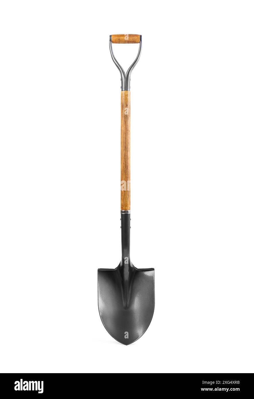 Wooden garden spade handle Cut Out Stock Images & Pictures - Alamy