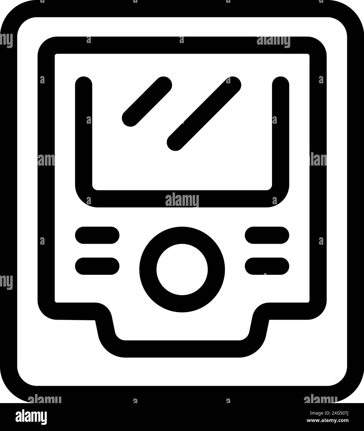 Electronic device with screen and buttons showing user interface, ideal ...
