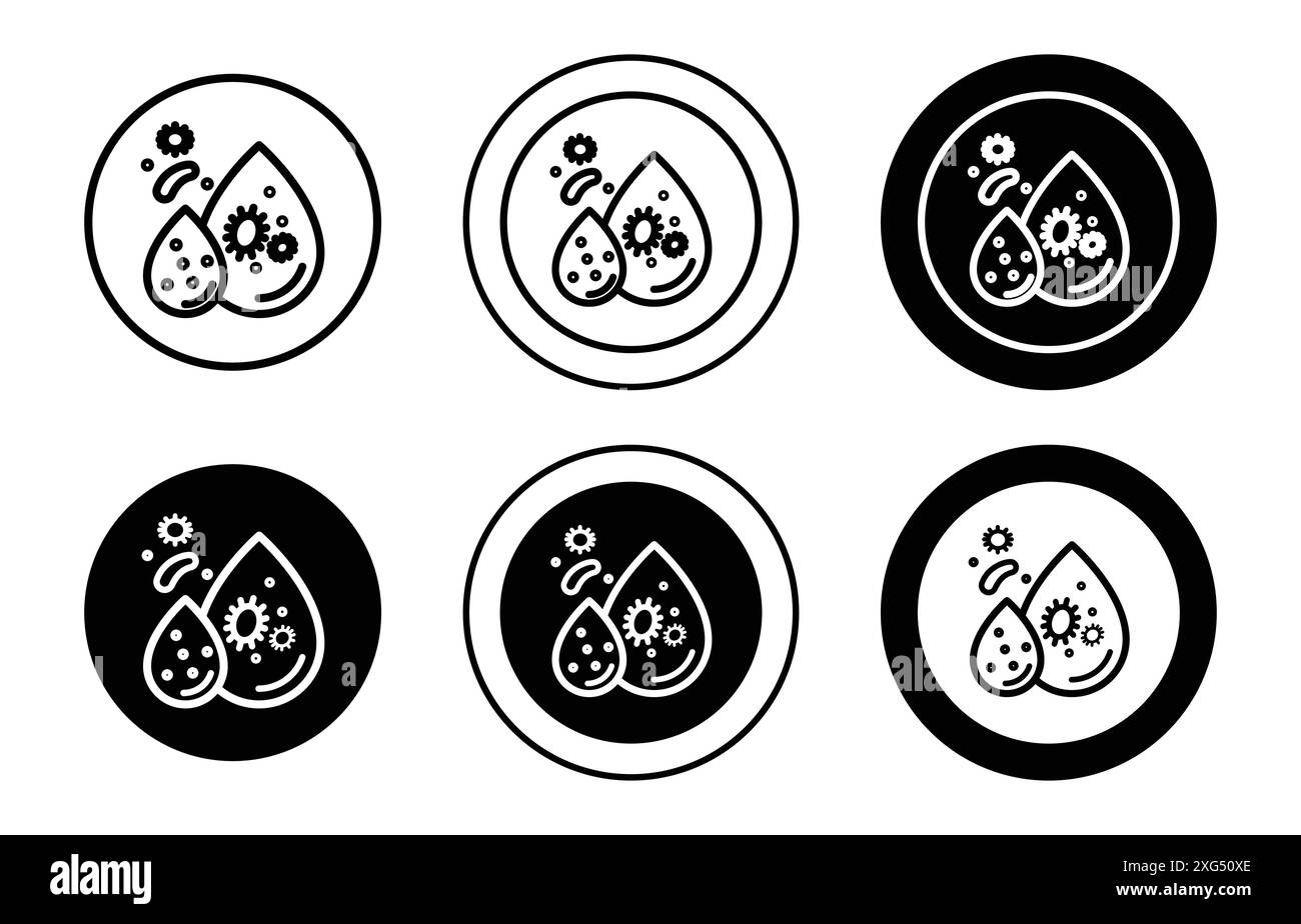 Dirty water drop icon vector logo set collection for web app ui Stock ...