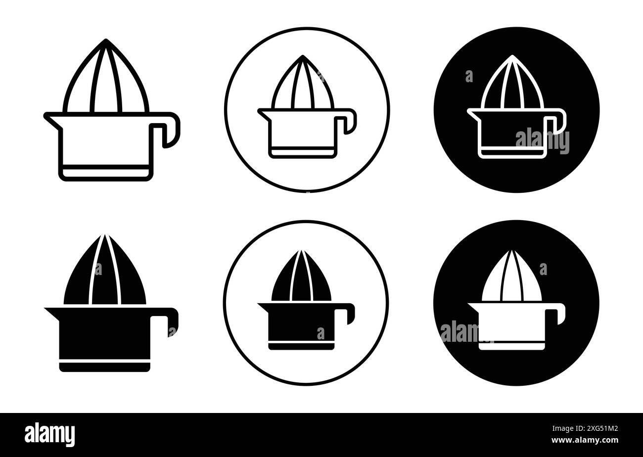 Juicer Squeezer Icon vector logo set collection for web app ui Stock Vector