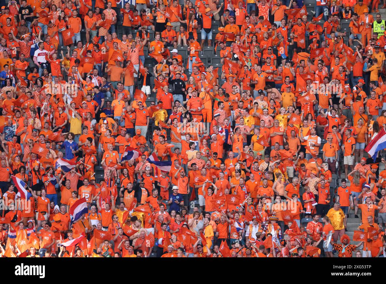 Berlin, Germany, 6, July, 2024. Netherlands Fans during the match