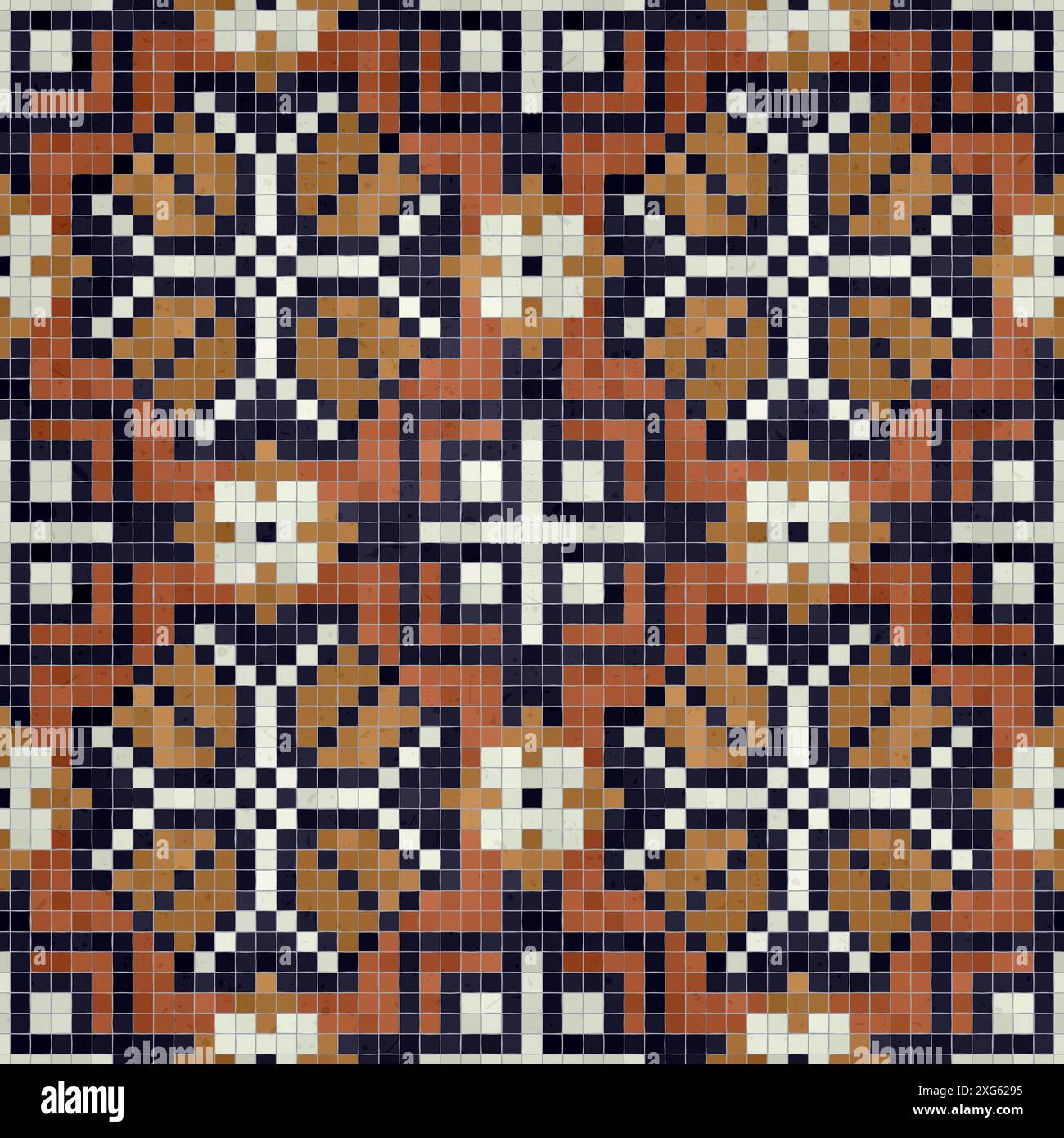 Mosaic tiles background, seamless vector pattern Stock Photo - Alamy