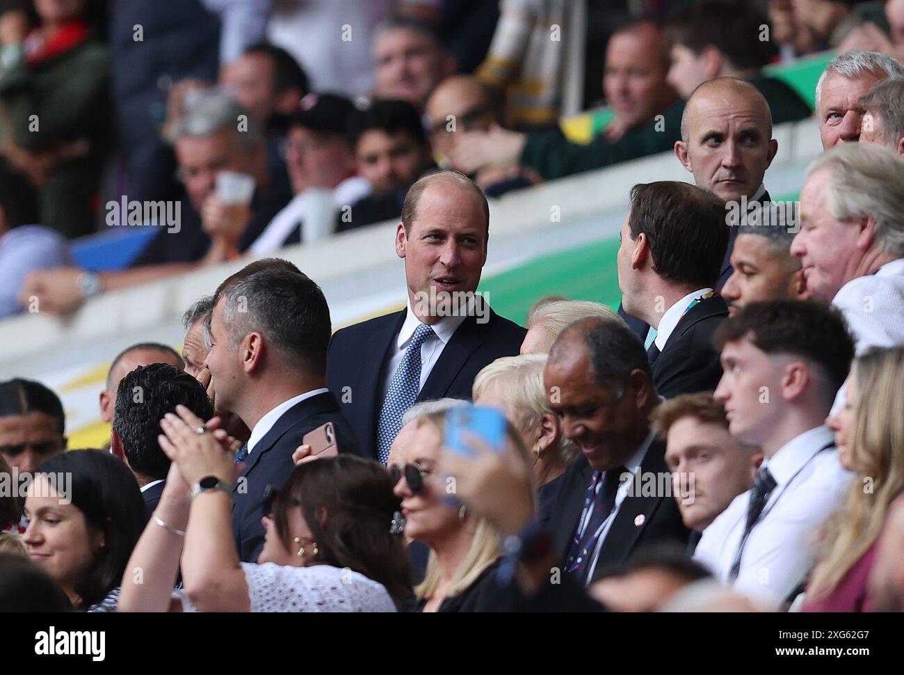 Dusseldorf, Germany. 6th July, 2024. HRH William, the Price of Wales during the UEFA European Championships Quarter Final match at Dusseldorf Arena, Dusseldorf. Picture credit should read: Paul Terry/Sportimage Credit: Sportimage Ltd/Alamy Live News Stock Photo