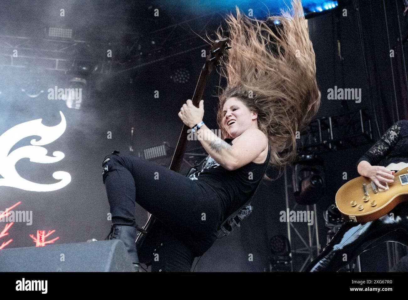 Ivana Ivy Jenkins of Kittie performs during Festival d'ete de Quebec on ...