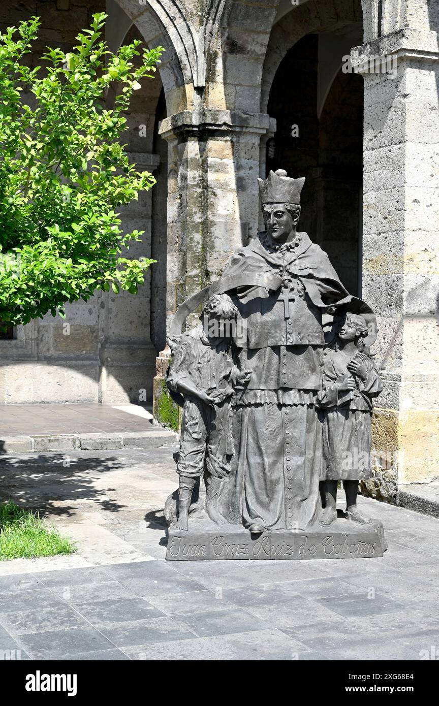 GUADALAJARA, JALISCO, MEXICO: A statue of Juan Cruz Ruiz de Cabañas ...