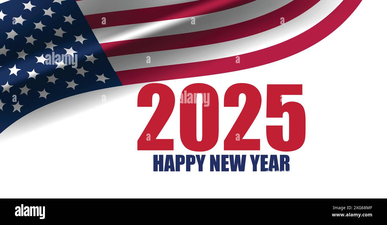 Celebrating 2025 Happy New Year Stock Vector