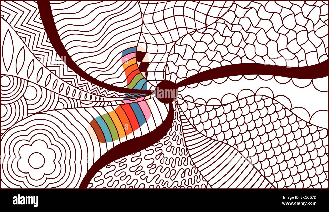 Zentangle coloring page for adults Stock Vector Image & Art - Alamy