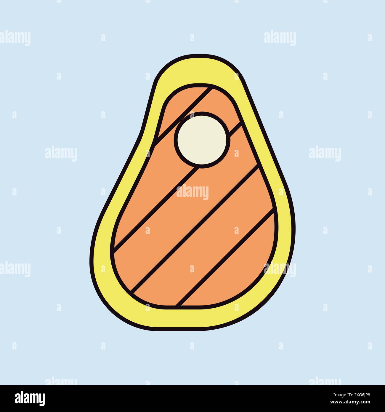 Steak vector flat icon food meat. Barbecue and bbq grill sign. Graph ...